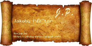 Jakoby Péter névjegykártya